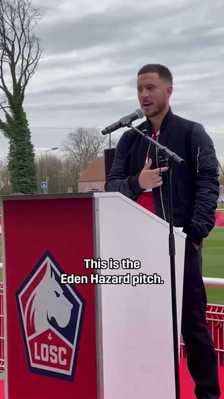 Eden Hazard Hilariously Mocks Himself As Lille Honors Him With Training Pitch