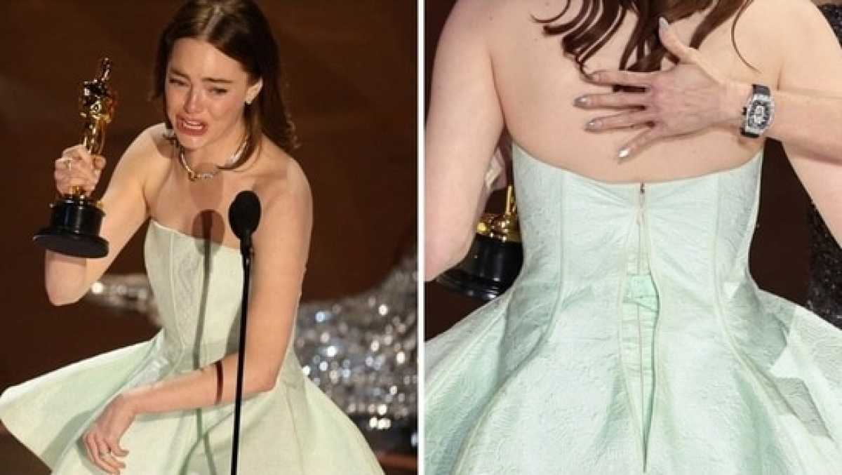 Emma Stone Wins Best Actress After Wardrobe Malfunction At Oscars 2024