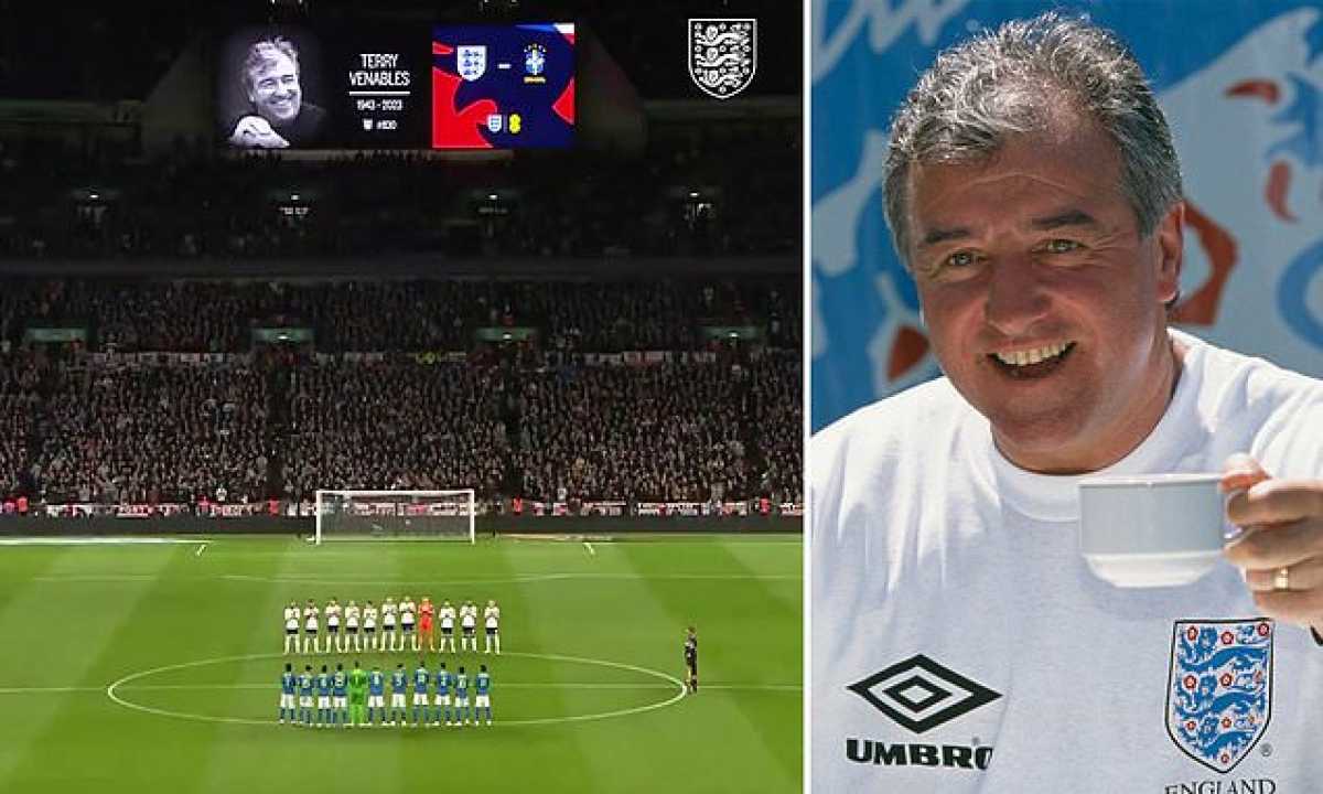 England Pays Emotional Tribute To Late Manager Terry Venables Ahead Of Brazil Friendly