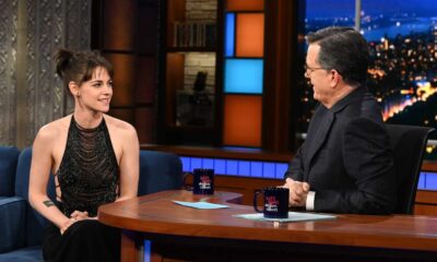 Kristen Stewart Stuns In Two Unique Outfits On 'the Late Show With Stephen Colbert'