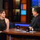 Kristen Stewart Stuns In Two Unique Outfits On 'the Late Show With Stephen Colbert'