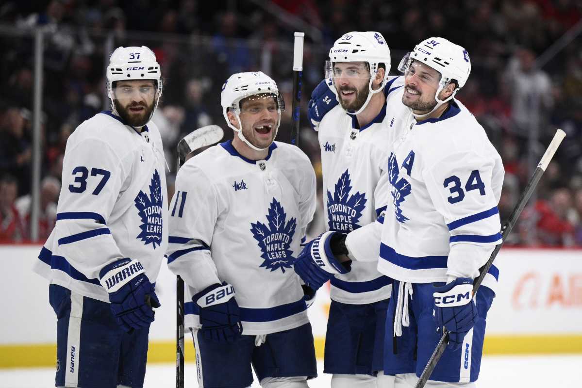 Matthews Leads Maple Leafs To Victory Over Capitals In High Scoring Bout