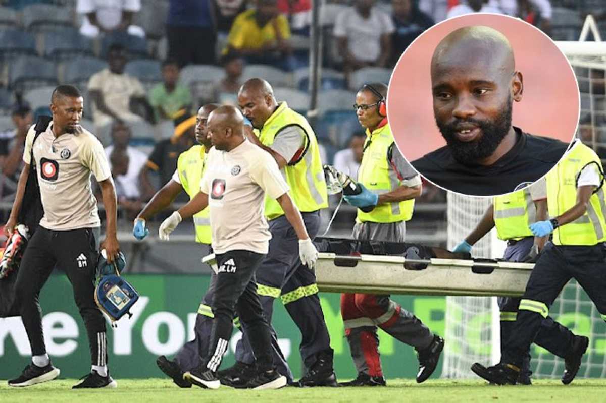 Orlando Pirates Midfielder Makhaula Collapses During Nedbank Cup Match