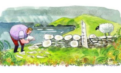 St Patrick's Day Celebrated With Google Doodle Illustration Of Ireland