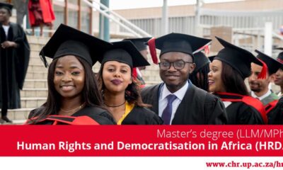 University Of Pretoria Offers Scholarships For Masters In Human Rights And Democratization In Africa