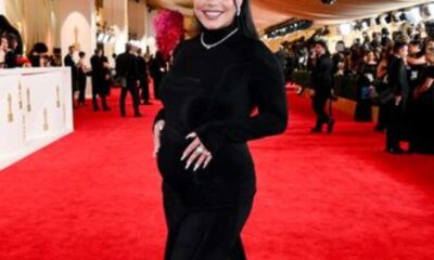 Vanessa Hudgens Unveils Baby Bump At Oscars Red Carpet