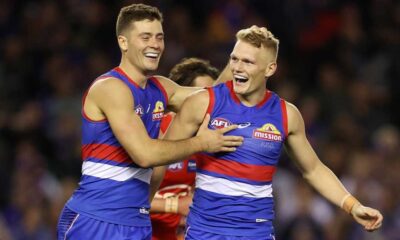 Western Bulldogs And Gold Coast Suns Clash On Field In Ballarat