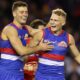 Western Bulldogs And Gold Coast Suns Clash On Field In Ballarat