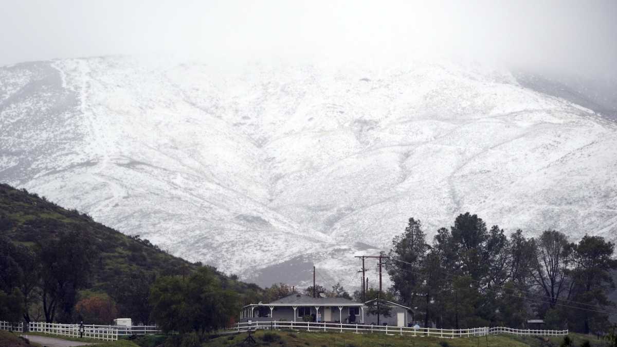 Winter Storm Blankets California's Sierra Nevada Mountains With Heavy Snowfall