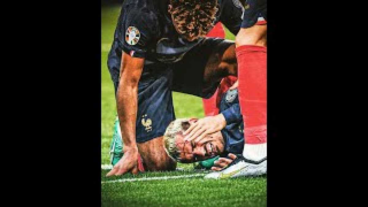 Antoine Griezmann Suffers Head Injury Colliding With Advertising Board In Euro 2024 Opener