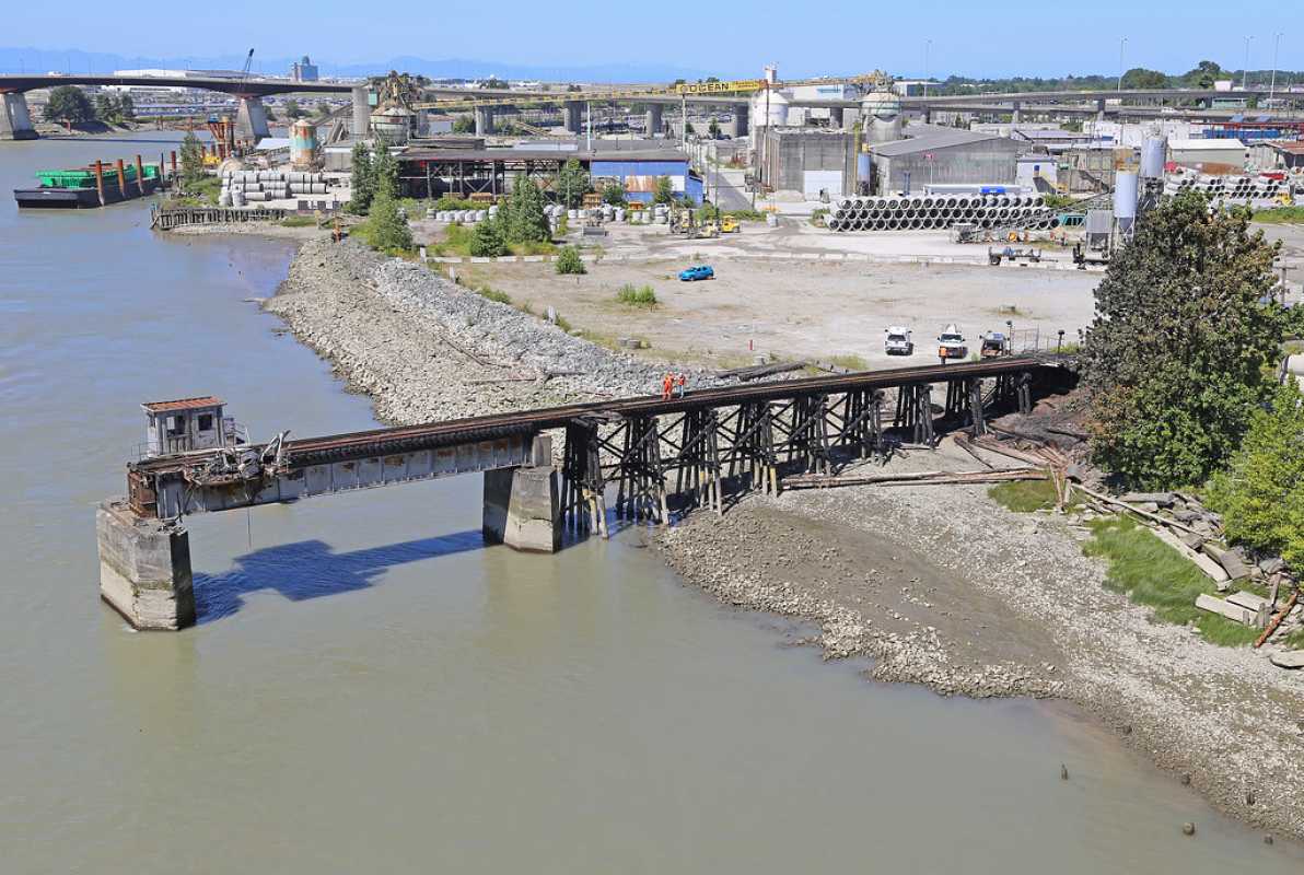 Historic Marpole Railroad Bridge Catches Fire In Richmond, Bc