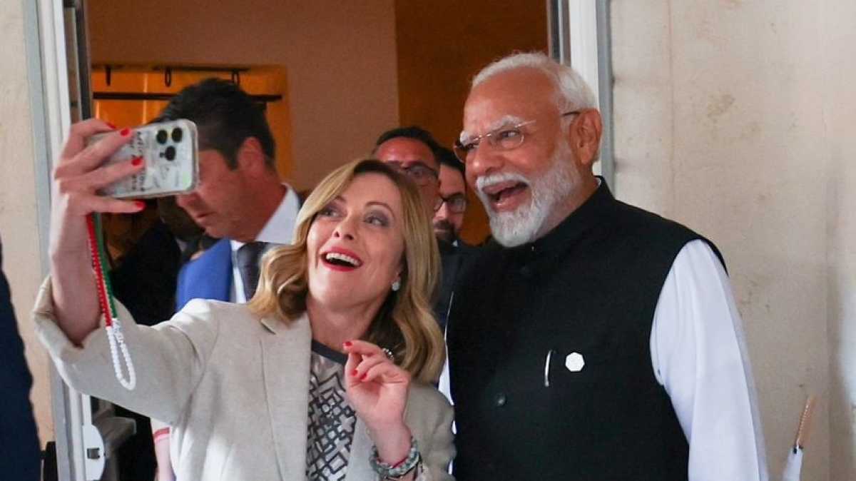 Italian Pm Giorgia Meloni Shares Cheerful Video With Pm Modi From G7 Summit