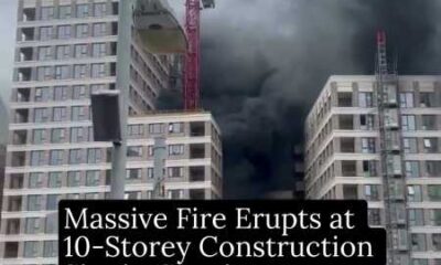 Massive Fire Breaks Out In Canning Town Construction Site