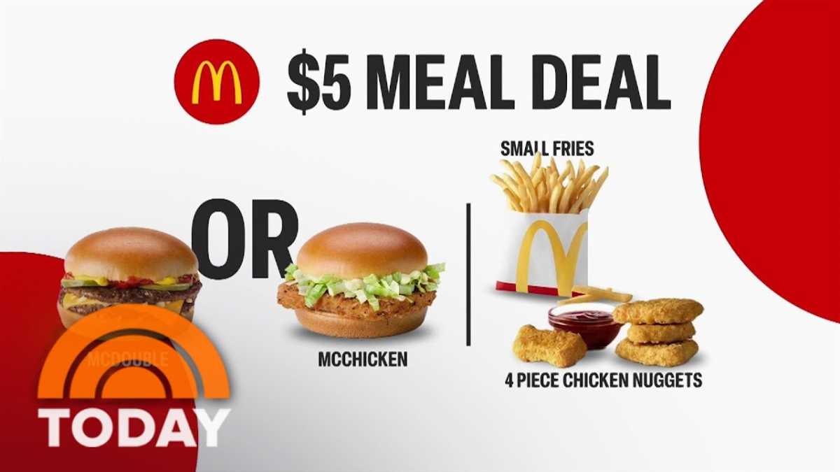 Mcdonald's U.s. President Addresses Customer Concerns Over Rising Fast Food Prices With New $5 Meal Deal