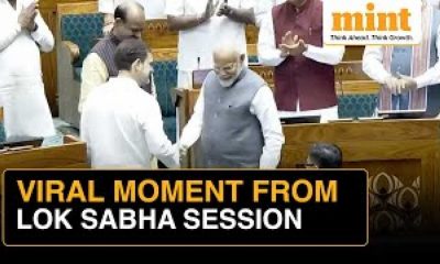 Pm Modi And Rahul Gandhi Shake Hands After Lok Sabha Speaker Election