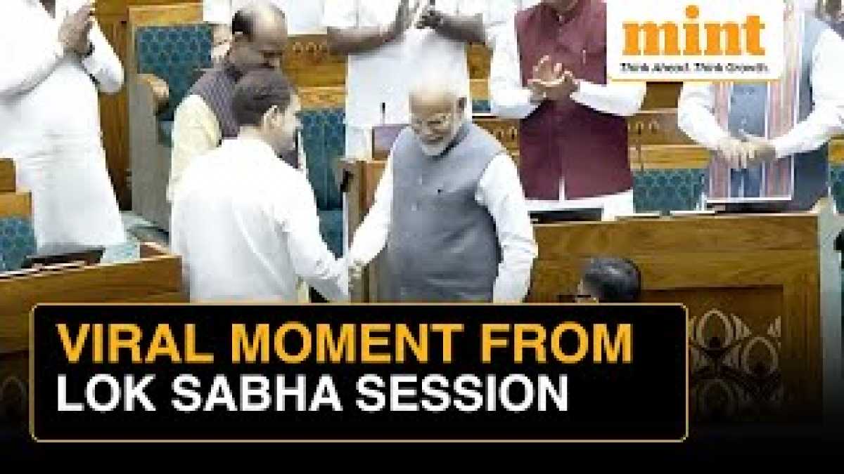 Pm Modi And Rahul Gandhi Shake Hands After Lok Sabha Speaker Election