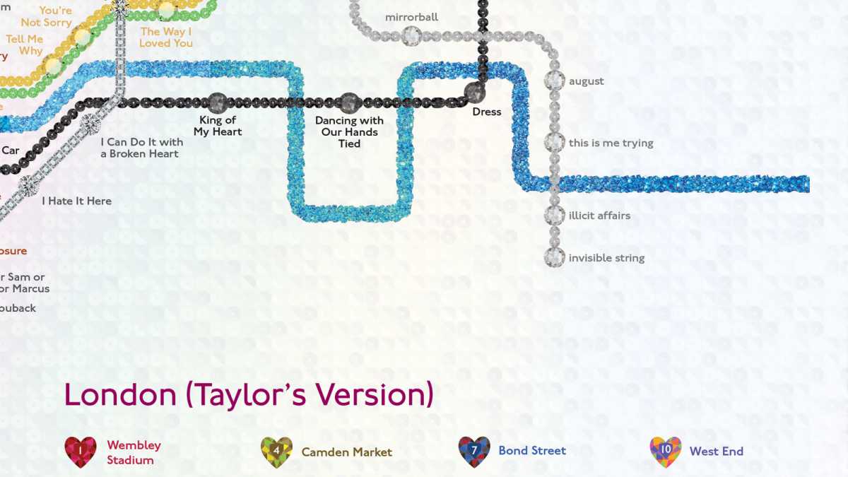 Taylor Swift's Eras Tour Sparks Unique Tube Map In London