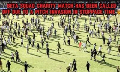 Youtube Charity Football Match Ends In Chaos As Fans Storm Pitch