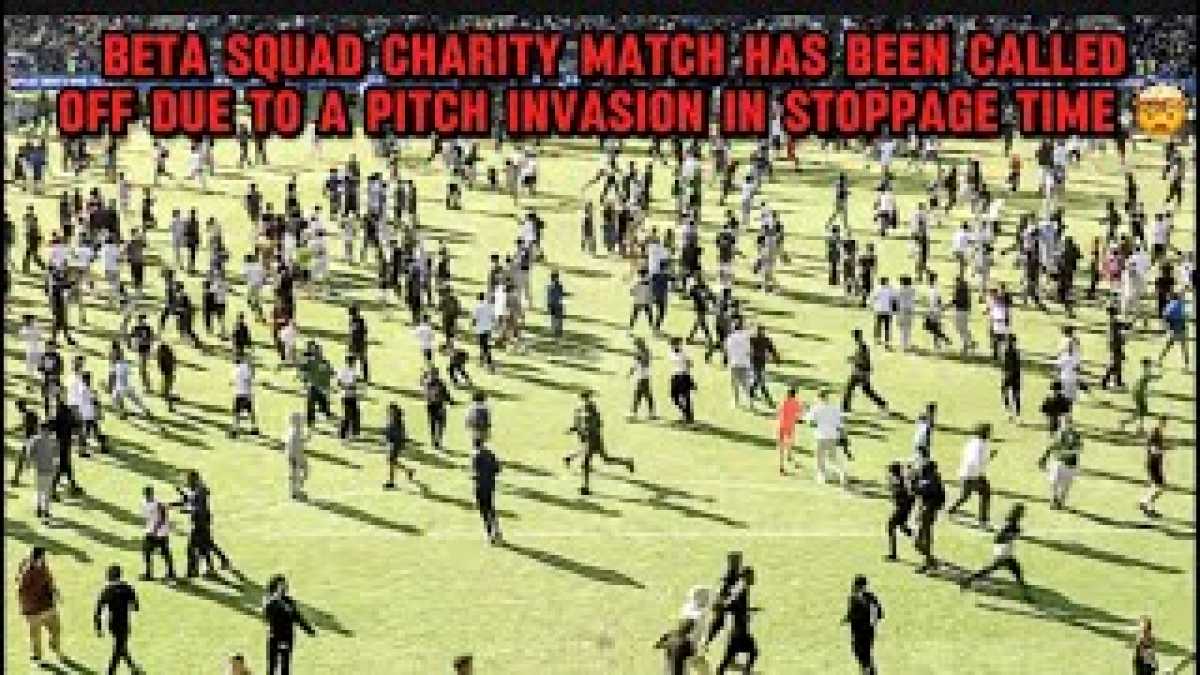 Youtube Charity Football Match Ends In Chaos As Fans Storm Pitch