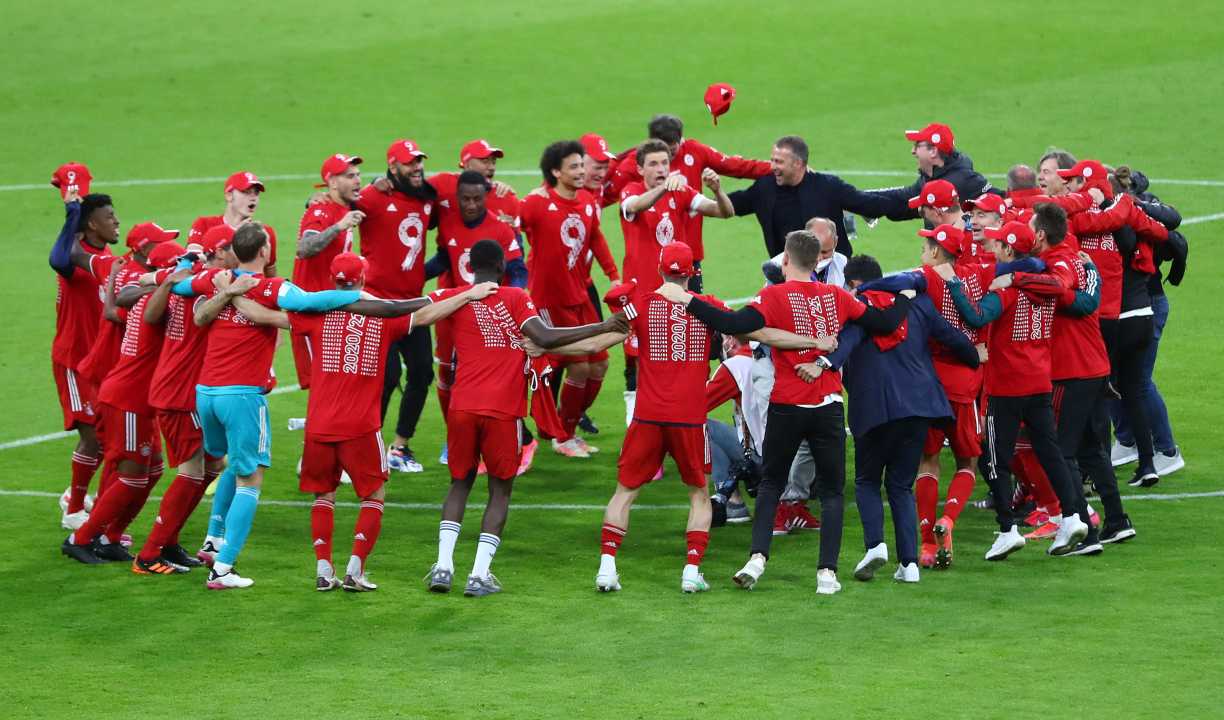 Bayern Munich Team Celebrating