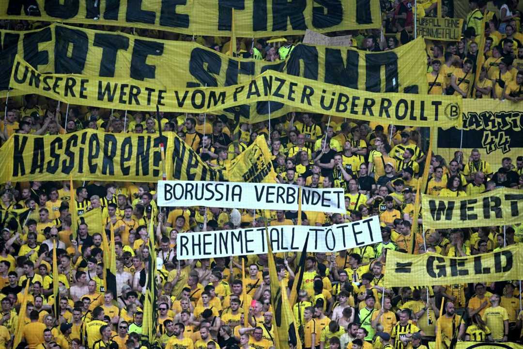 Borussia Dortmund Protests Against Rheinmetall