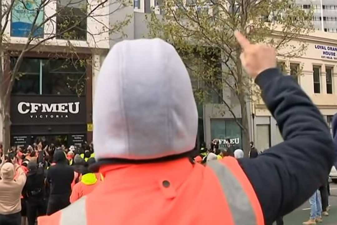 Construction Workers Protest