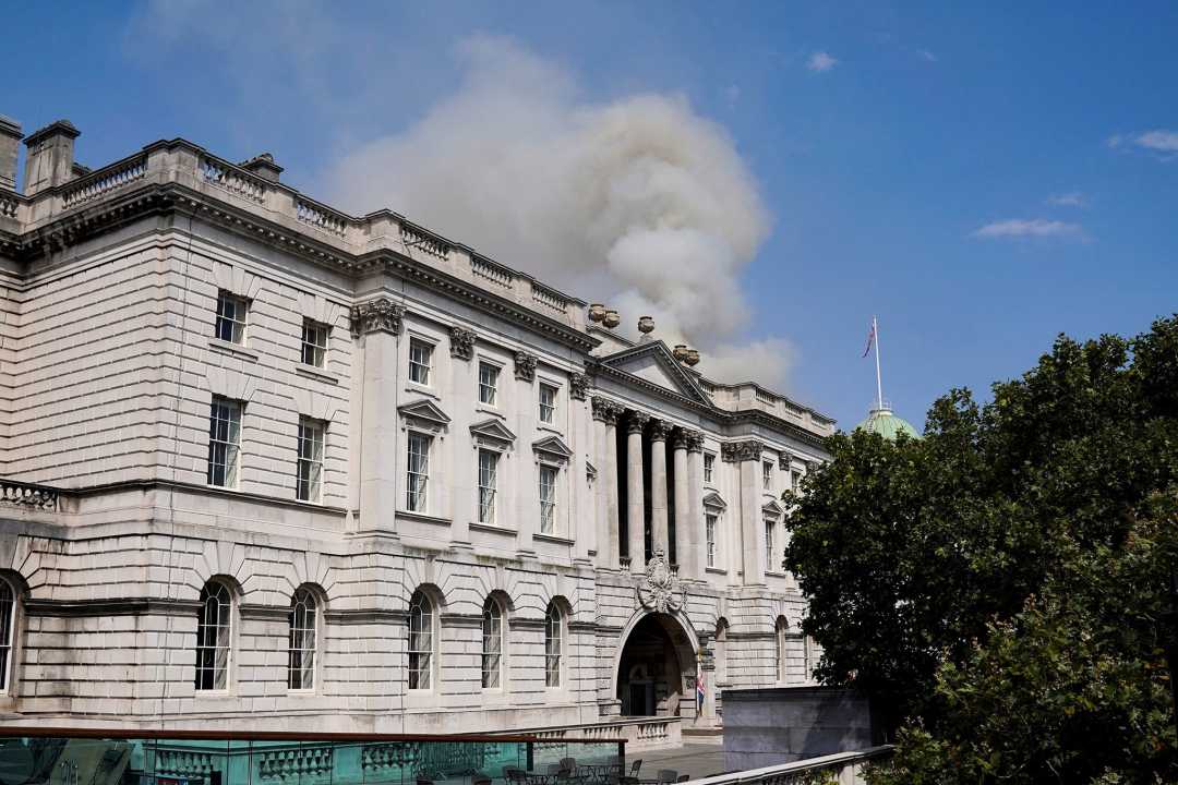 Fire Breaks Out At Somerset House