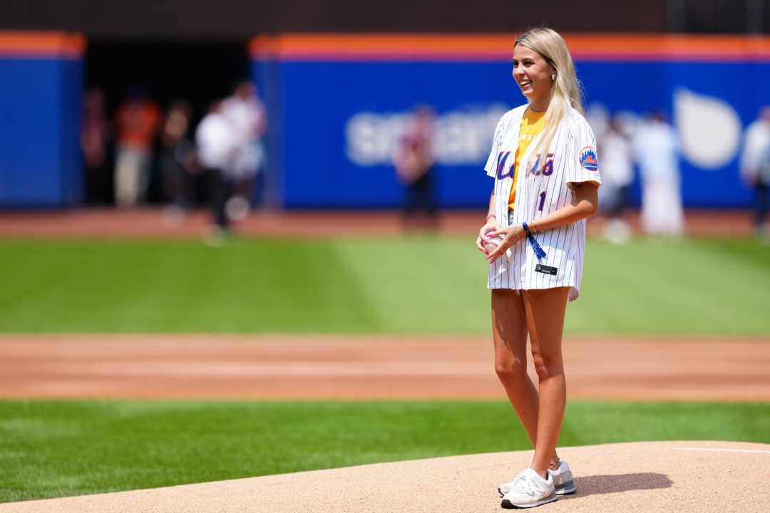 Hawk Tuah Girl Throws First Pitch At Mets Game