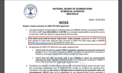 Neet Pg 2024 Admit Cards Released Today