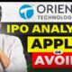 Orient Technologies Ipo Allotment