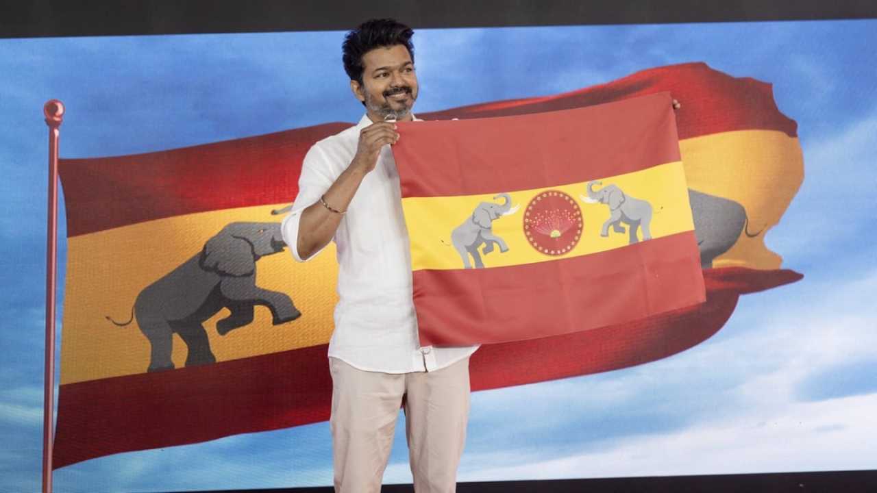 Vijay Tamilaga Vettri Kazhagam Flag Unveiling