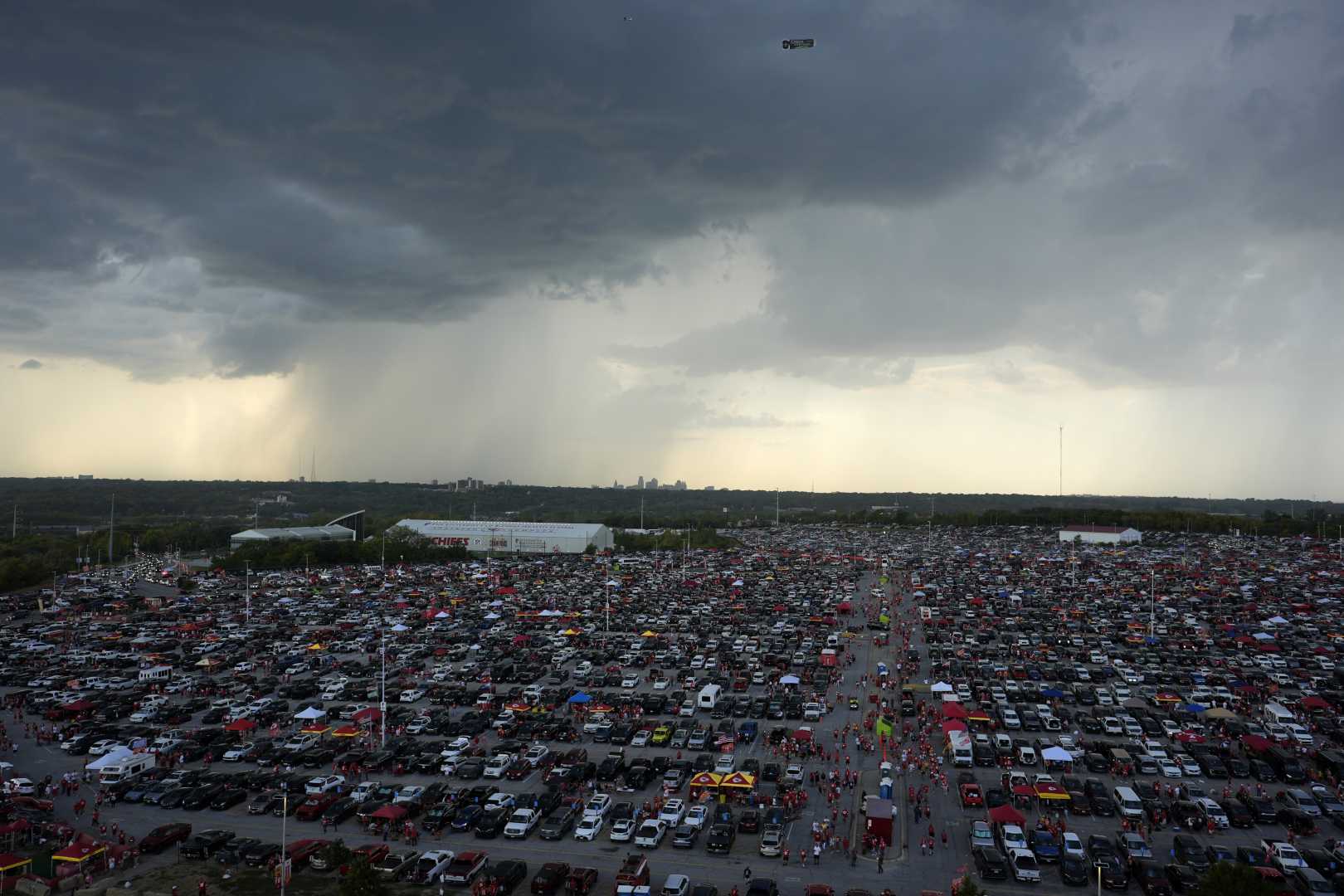 Arrowhead Stadium During A Storm