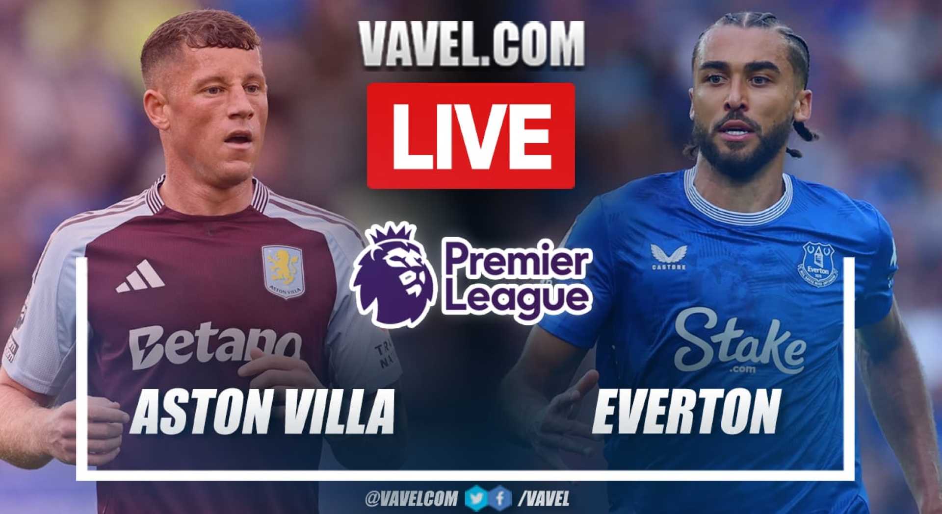 Aston Villa Vs Everton At Villa Park 2024