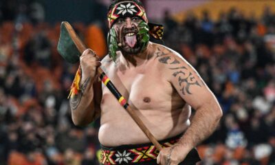 Australian Aboriginal Flag And Rugby Match