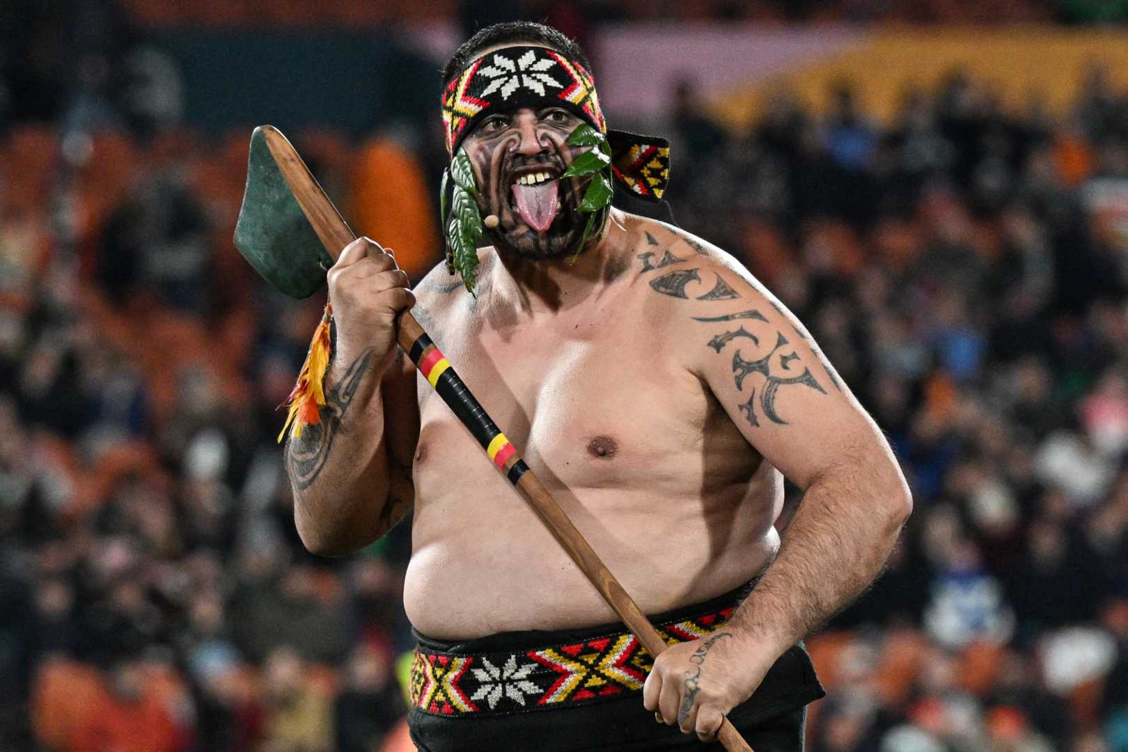 Australian Aboriginal Flag And Rugby Match