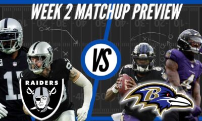 Baltimore Ravens Vs Las Vegas Raiders Football Matchup