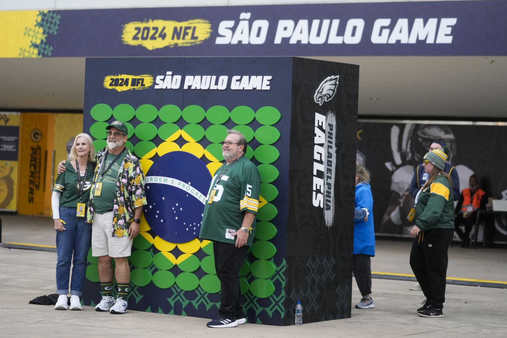 Brazilian Olympic Athletes At Nfl Game In Sao Paulo