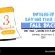 Daylight Saving Time End