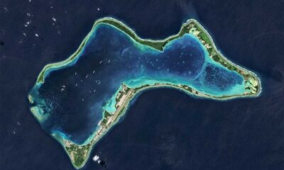 Diego Garcia Island Aerial View