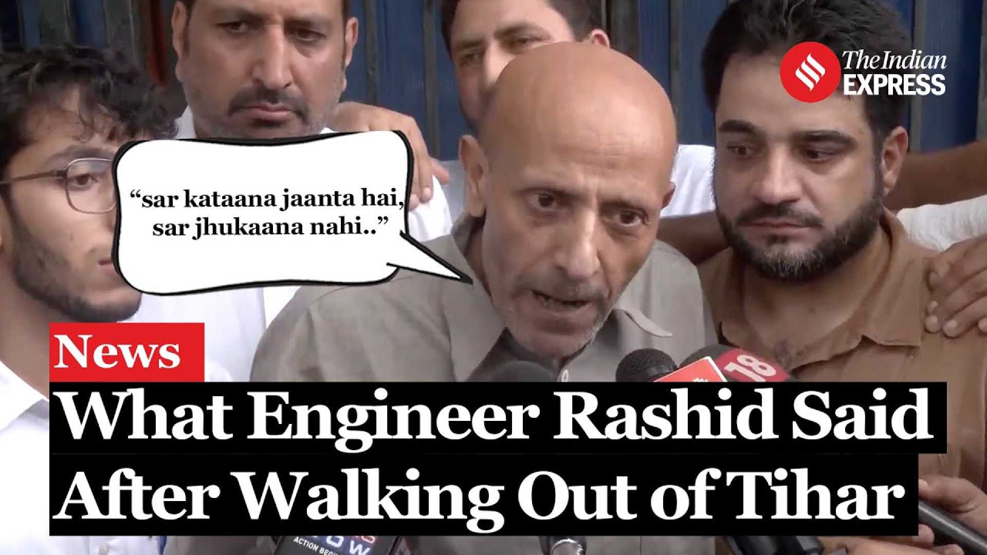 Engineer Rashid Walks Out Of Tihar Jail