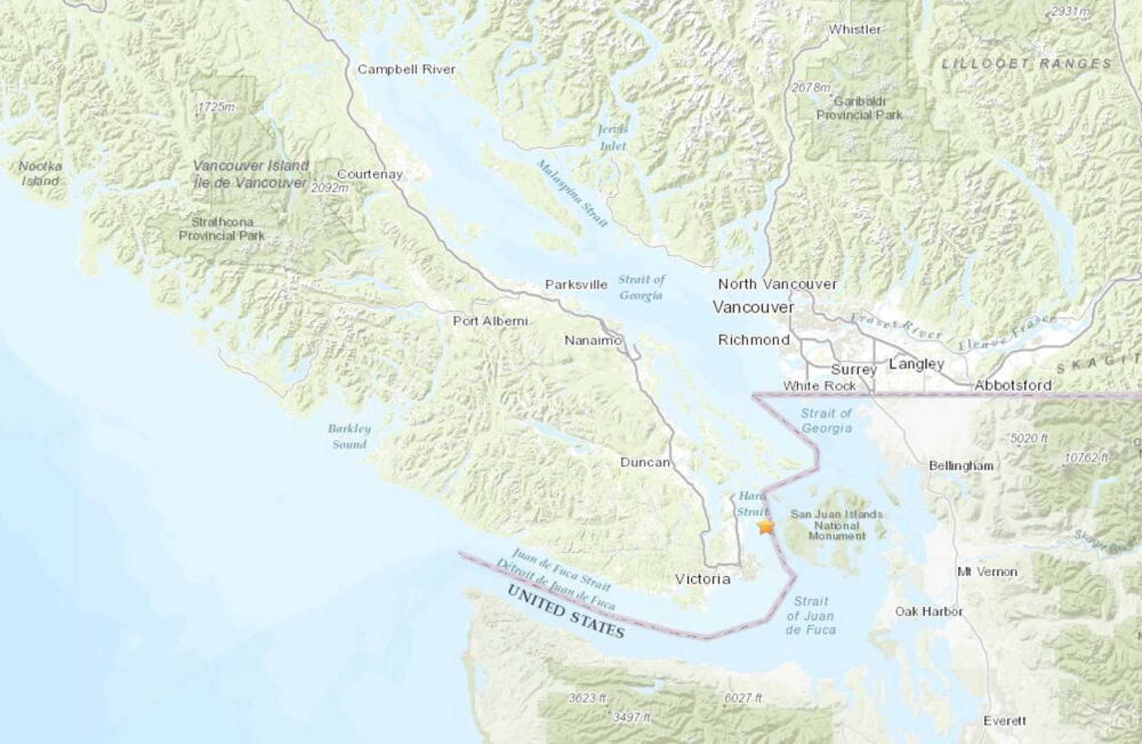 Greater Victoria Earthquake