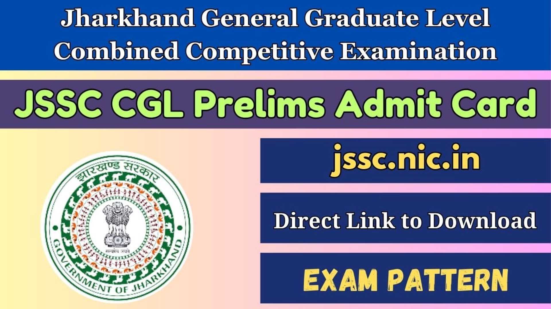 Jssc Cgl Admit Card 2024