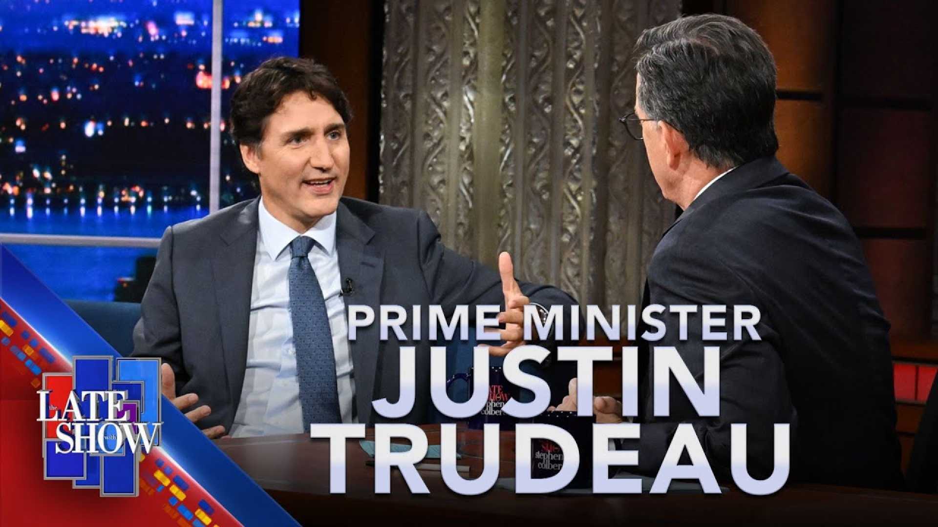 Justin Trudeau On The Late Show With Stephen Colbert