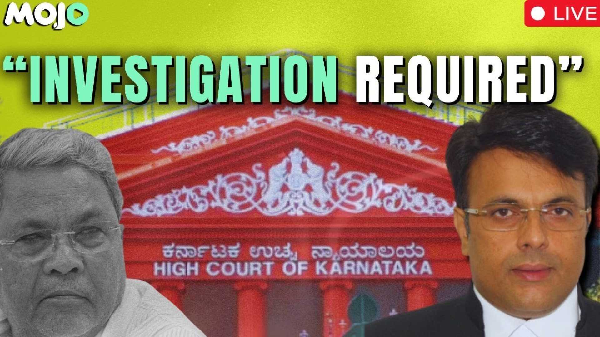 Karnataka High Court Siddaramaiah Press Conference