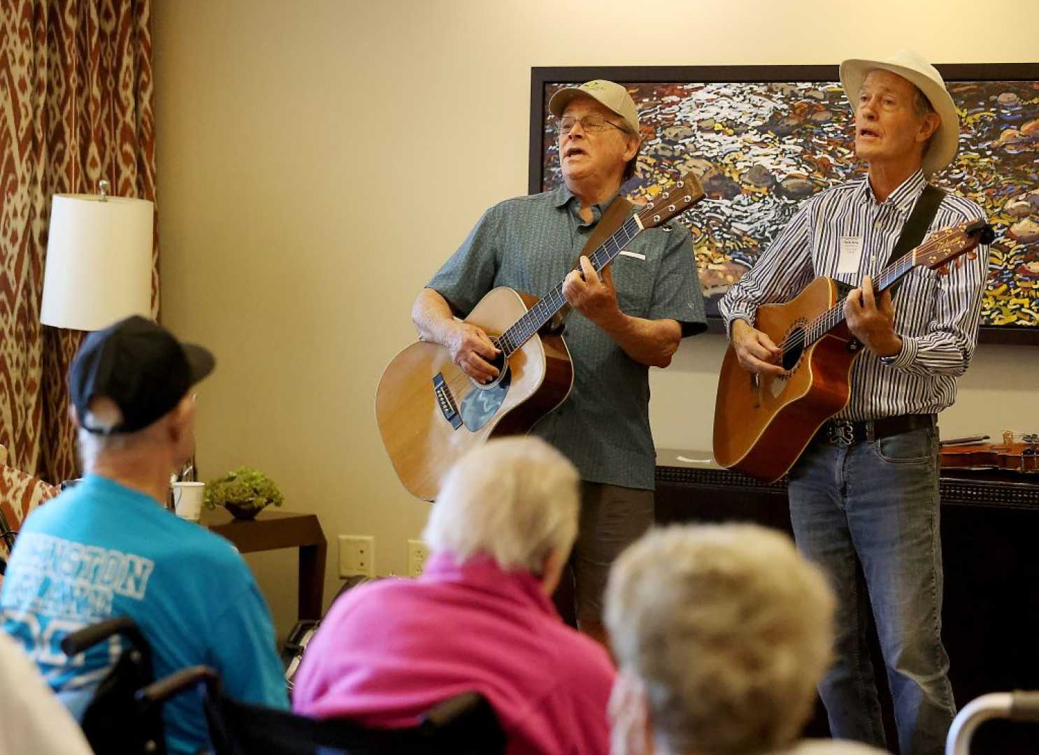 Musician Performing At Care Home