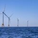 Nantucket Beach With Wind Turbines