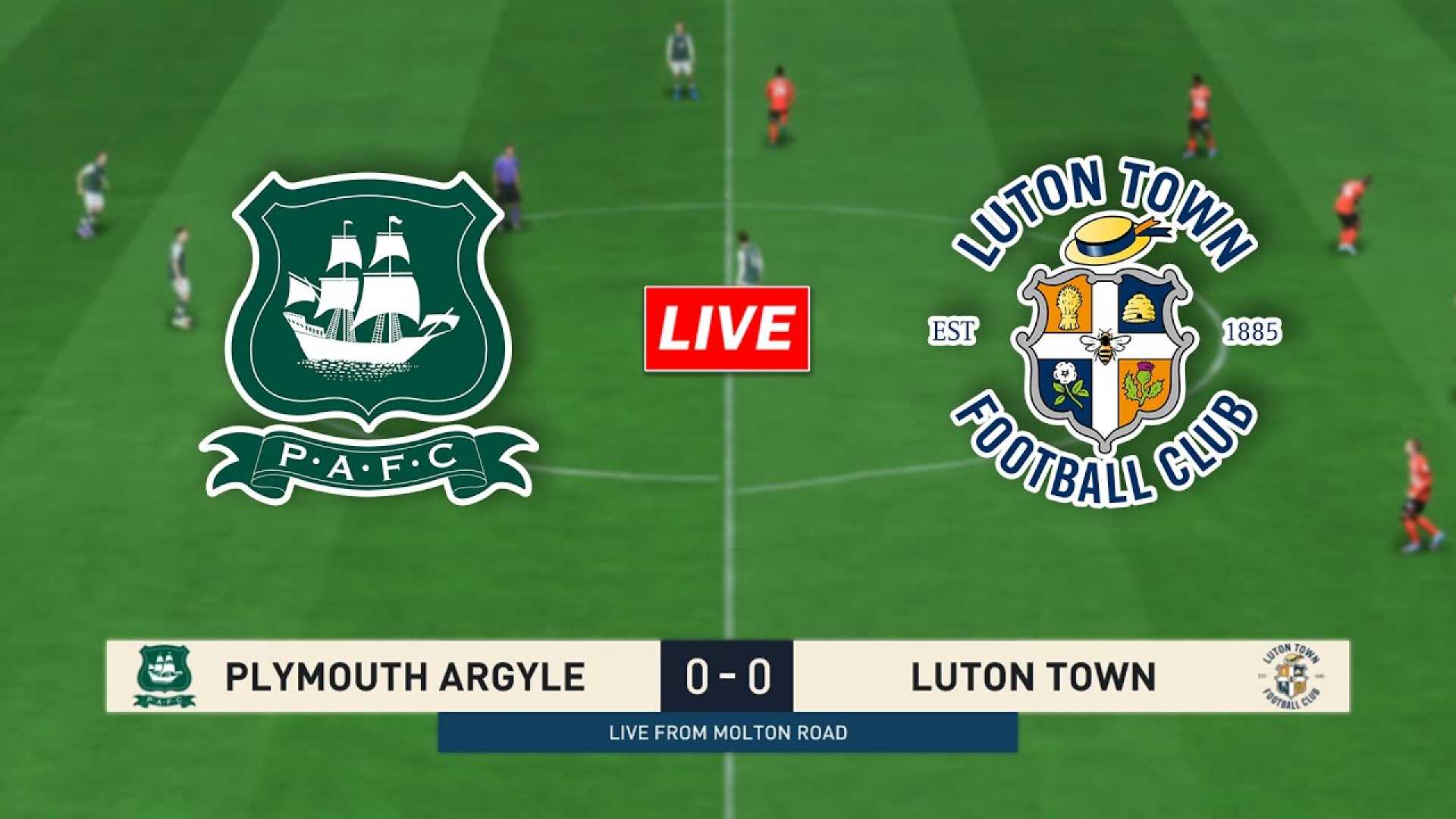 Plymouth Argyle Vs Luton Town Match