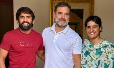 Rahul Gandhi Vinesh Phogat Bajrang Punia Meeting