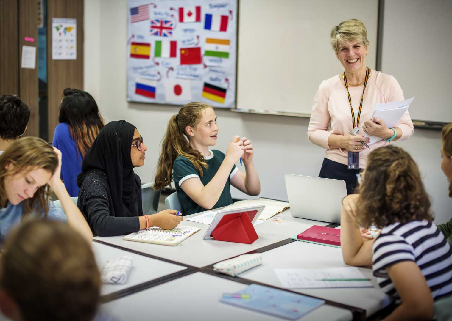 Students Discussing Language Use In Schools