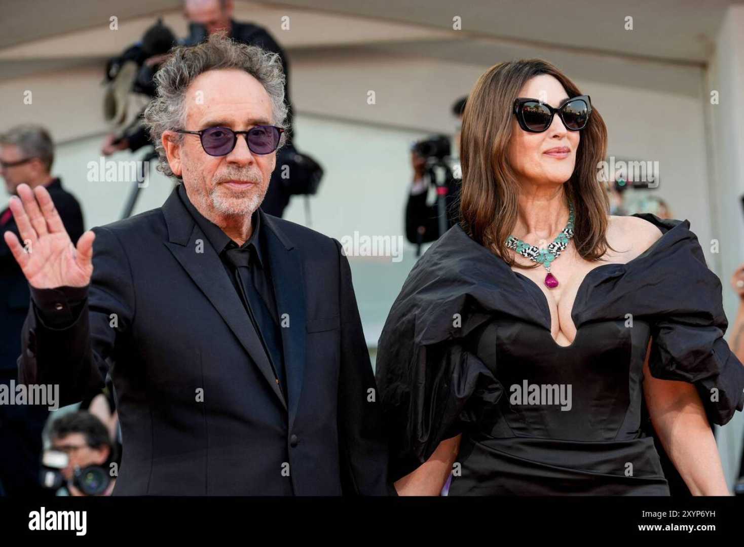 Tim Burton And Monica Bellucci Red Carpet